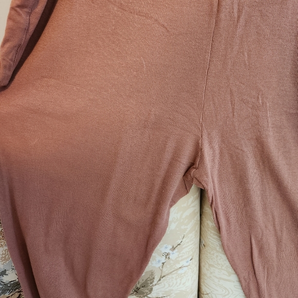 Paper Label Nicola Sleeveless Ribbed Rust Jumpsuit - Picture 6 of 7